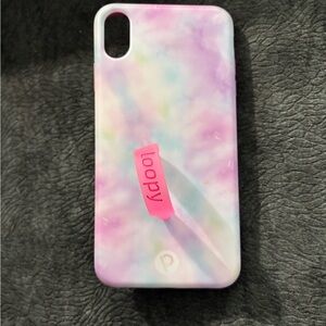 Loopy Case Pastel Tie-Dye with Pink Loop iPhone X